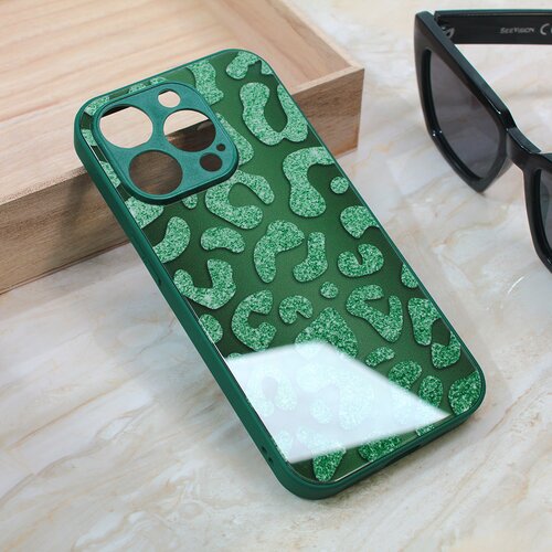  Torbica shiny glass za iphone 14 pro 6.1 zelena Slike