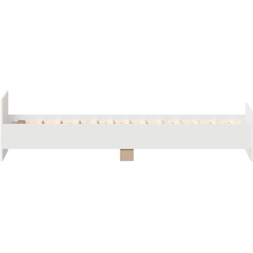  Okvir kreveta s uzglavljem Bijela 80 x 200 cm Konstruirano drvo - Bijela Slike
