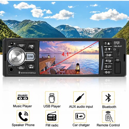  MP5 1DIN auto radio sa TFT ekranom od 4 inča i USB ulazom Slike