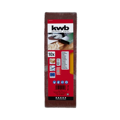Einhell trakasti brusni papir 75x533 GR100 | drvo-metal/alu-oksid set 10/1 49902510 Slike