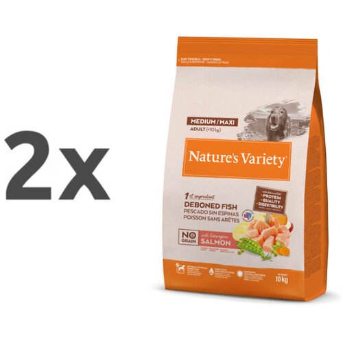 Nature’s Variety Nature's Variety No Grain Dog Med/Max Adult - losos 2 x 10 kg Cene