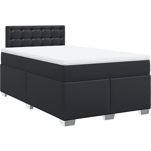 Maison Chic Box spring postelja - Vzmetna postelja z vzmetnico črna 120x190 cm umetno usnje SL17428, (21894977) Cene