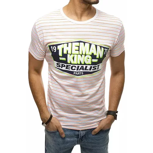DStreet White RX4397 men's T-shirt with print