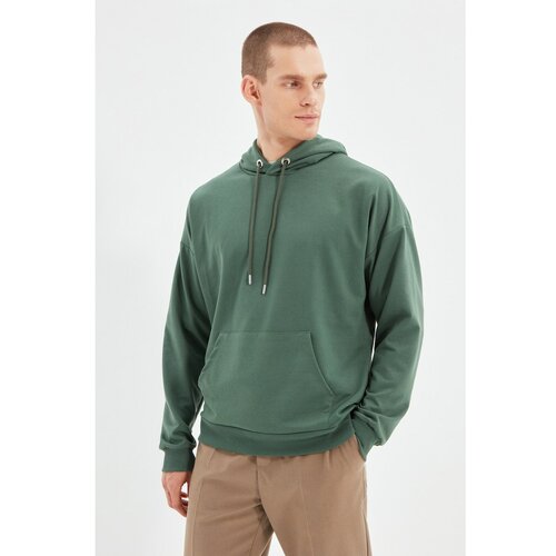 Trendyol Green Men's Oversize Hoodie Sweatshirt Slike
