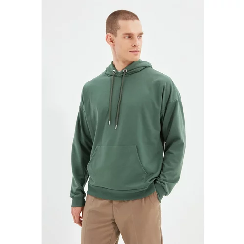 Trendyol Green Men's Oversize Hoodie Sweatshirt