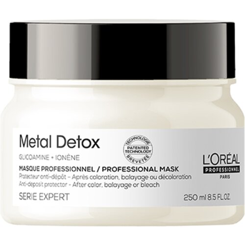 L&amp;acute;Or&amp;eacute;al Paris Serie Expert Metal Detox globinsko hranilna maska za barvane in po&amp;scaron;kodovane lase 250 ml Slike