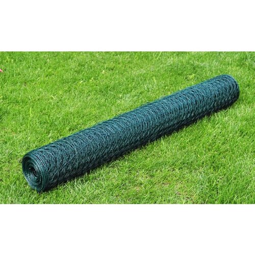 vidaXL Žična ograja pocinkana s PVC oblogo 25x1 m zelena Cene
