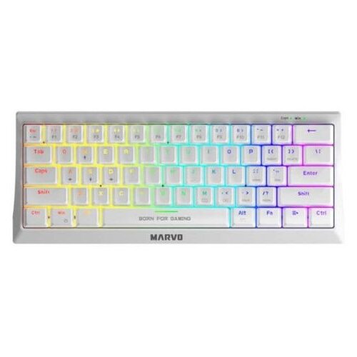 Marvo TASTATURA USB KG962 BELA CRVENI SVIČEVI Cene
