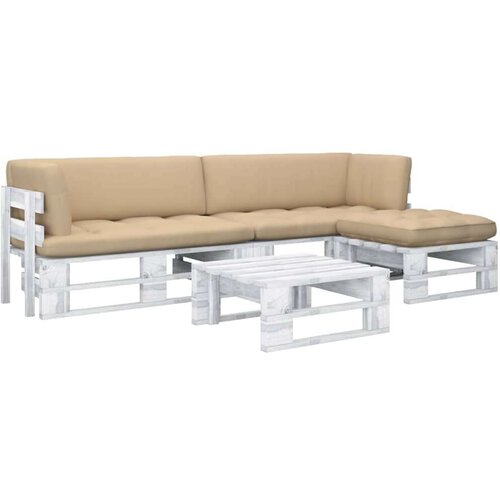  4-dijelna garnitura od paleta od bijelo impregnirane borovine Cijene