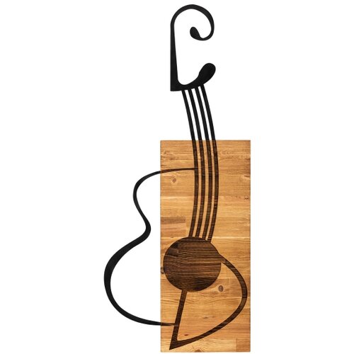  Zidna dekoracija 39x93 cm gitara drvo/metal Slike