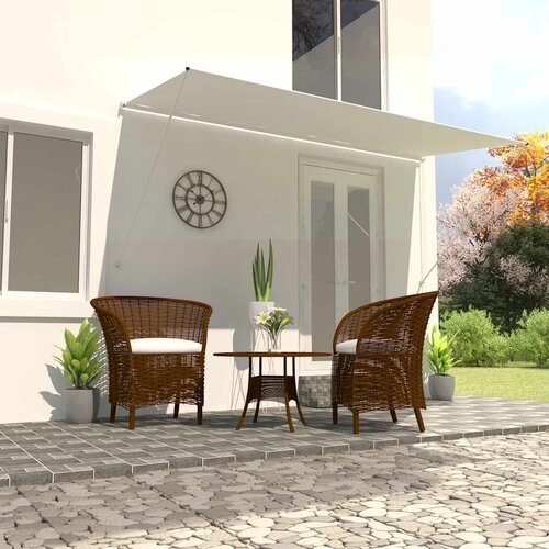 Tenda na uvlačenje 400 x 150 cm krem Slike