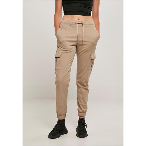 UC Ladies Women&amp;#039;s comfortable high-waisted tracksuit bottoms made of soft taupe Slike