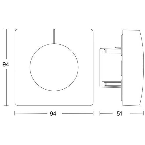 Steinel 058326 - senzor svetla dual V3 knx, kvadratni, beo Slike