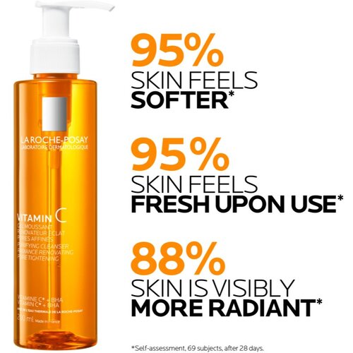 LAROCHE-POSAY Pure Vitamin C čistilni penasti gel za osvetlitev kože 200 ml Slike