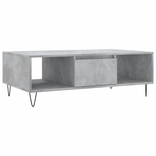 Maison Chic Klubska mizica - kavna mizica - Nizka mizica betonsko siva 104x60x35 cm inženirski les, (21753709) Slike