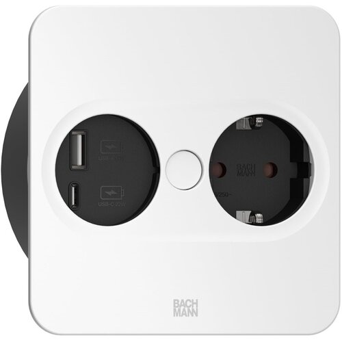 Boschmann 946.015 socket-outlet Type E + USB A + USB C Stainless steel Slike