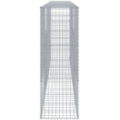 VidaXL Gabionska ko&amp;scaron;ara s poklopcem 400x50x150 cm pocinčano željezo Slike