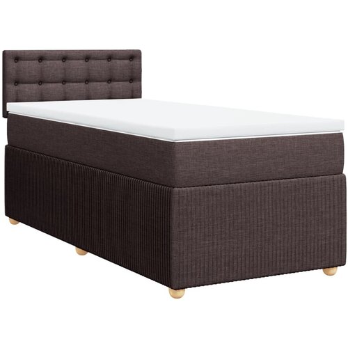Maison Chic Box spring postelja - Vzmetna postelja z vzmetnico temno rjava 80x200 cm blago SL23907, (21891609) Cene