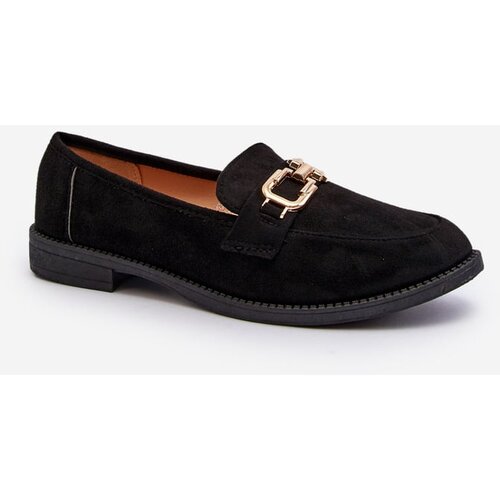 Kesi Suede women&amp;#039;s flat loafers, black Misal Slike