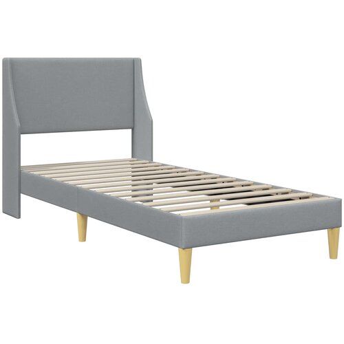  Okvir kreveta s madracem Svijetlo siva 100 x 200 cm Poliester Slike