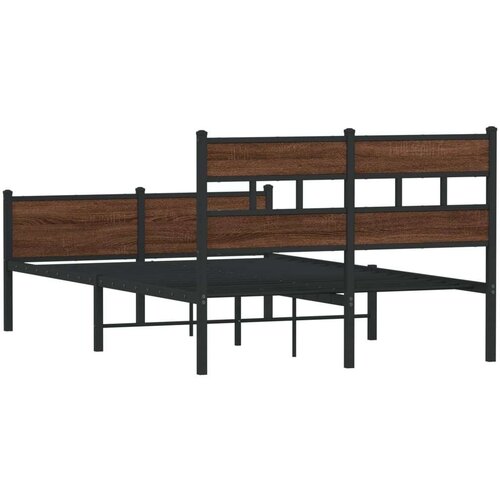 VidaXL Okvir kreveta bez madraca smeđa boja hrasta 120 x 190 cm drveni Slike