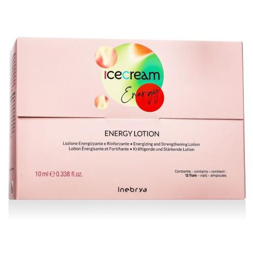 Inebrya Ice Cream Energy Lotion Ampoules serum za kosu oslabljena kosa 12x10 ml unisex Cijene