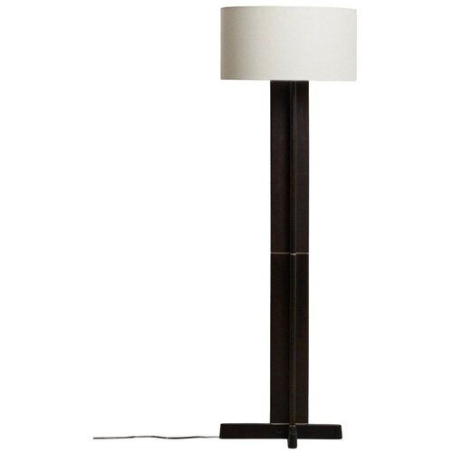 Kave Home Bela/temno rjava stoječa svetilka s tekstilnim senčilom (vi&scaron;ina 150,5 cm) Niani &ndash; Cene