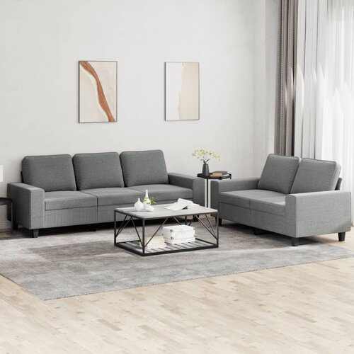  2-dijelni set sofa tamnosivi od tkanine Cene