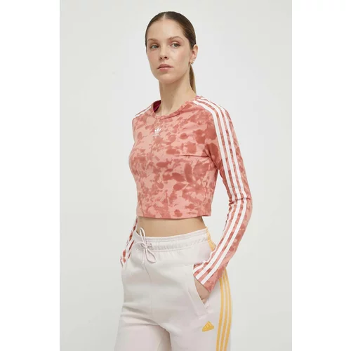 Adidas Majica z dolgimi rokavi ženska, roza barva, IY0779