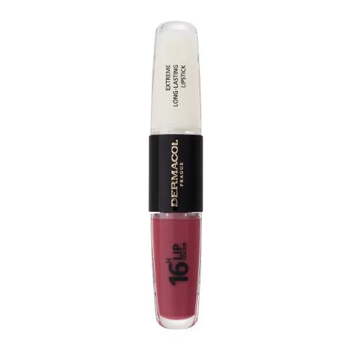 Dermacol 16H Lip Colour Extreme Long-Lasting Lipstick dugotrajni ruž i sjajilo za usne 2 u 1 8 ml Nijansa 28