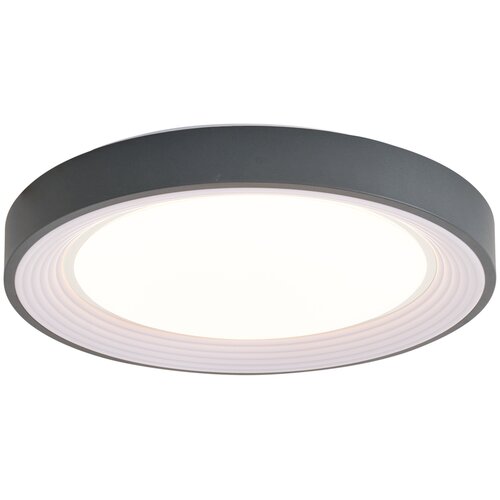 QAZQA Sodobna stropna svetilka siva z belo 48 cm vklj. LED zatemnitev - Kanton Slike