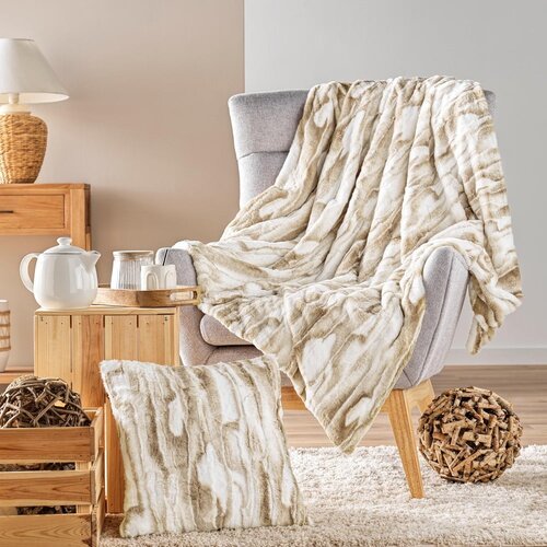 Douceur d int&amp;eacute;rieur Okrasna blazina iz umetnega krzna 45x45 cm Cheyenne &amp;ndash; Slike