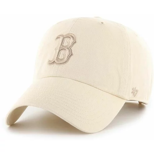 47 Brand Bombažna kapa s šiltom MLB Boston Red Sox bež barva