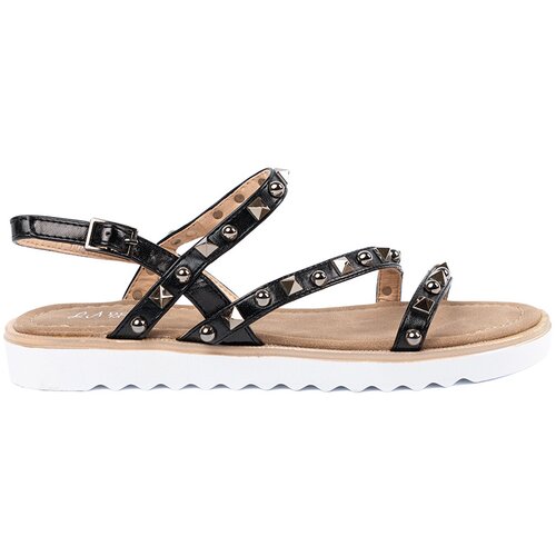 Shelvt Women's black studded sandals Cijene