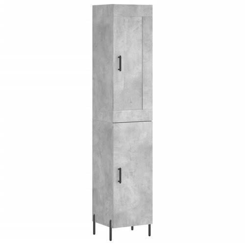 Maison Chic Visoka omara - Komoda - Predalnik betonsko siva 34,5x34x180 cm inženirski les, (21720877) Cene