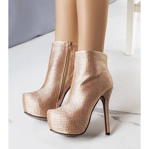 Gemre Golden high-heeled ankle boots Tatiana Cene