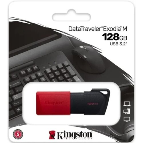 Kingston 128gb dtxm/128gb USB flash memorija 3.2 crno/crvena Slike