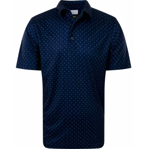 Greg Norman ML 75 TEE PRINT POLO Miška polo majica za golf, tamno plava, veličina