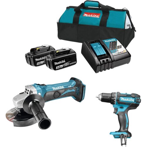 Makita Set LXT alata 3 (DGA452, DDF482,1x3.0Ah1x5.0Ah, punjač, torba) Cene