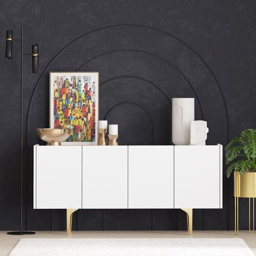 Hanah home komoda albina whitegold console Cene