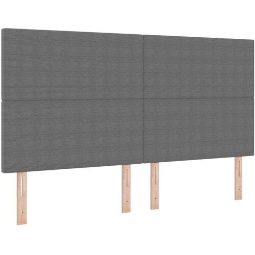  LED glava kreveta S LED lampica Svijetlo siva 180 cm Poliester Slike