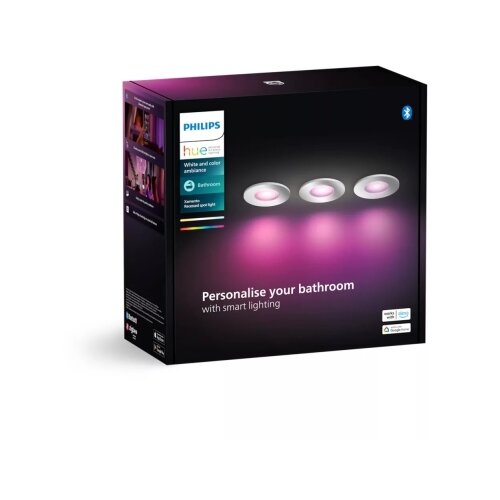  Philips-SET 3x LED RGBW prigu&amp;scaron;iva kupatilska svetla Hue XAMENTO 1xGU10/4,2W IP44 Slike