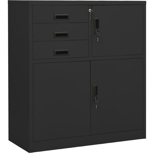 Furnova Pisarni&amp;scaron;ka omara antracitna 90x40x102 cm jeklo, (21919648) Slike