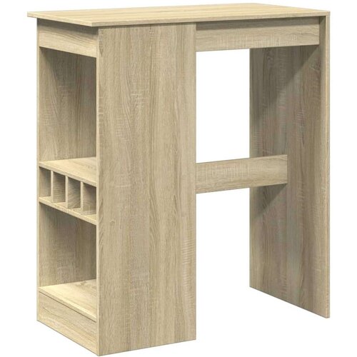 VidaXL Barski stol s držačima boja hrasta 90x47,5x103,5 cm drveni Slike