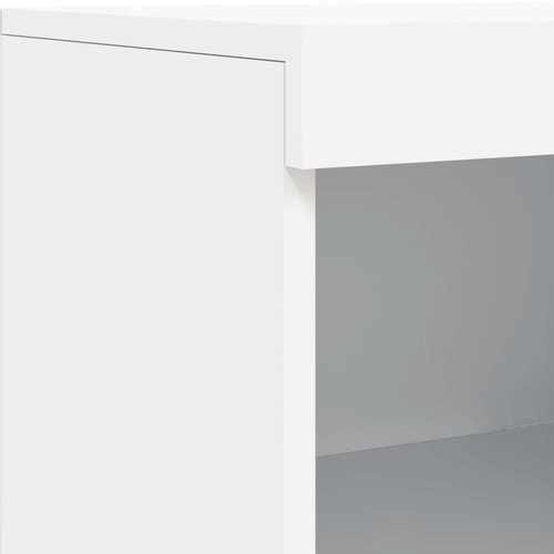  Komoda s LED svjetlima bijela 162 x 37 x 100 cm Slike
