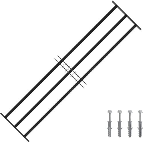  Re&scaron;etka za prozor 174 x 45 cm Čelik s prahom premazan Crna Cijene