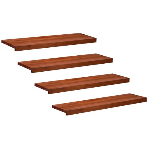 Step treads 4 kom. 100 x 30 x 2 cm Smeđa Čvrsto drvo bukve Cijene
