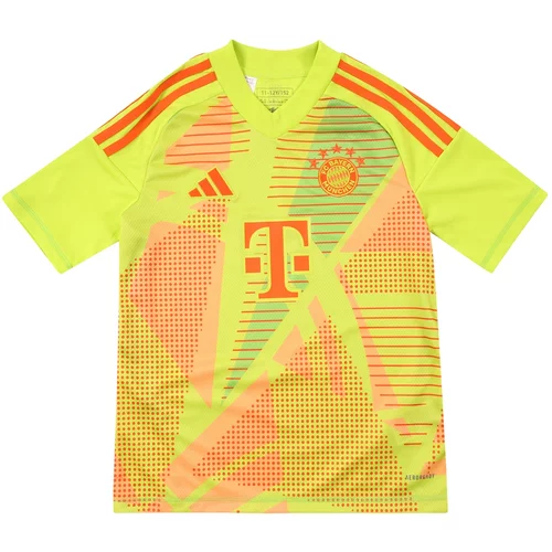 Adidas Funkcionalna majica 'FCB GK' neonsko zelena / oranžna