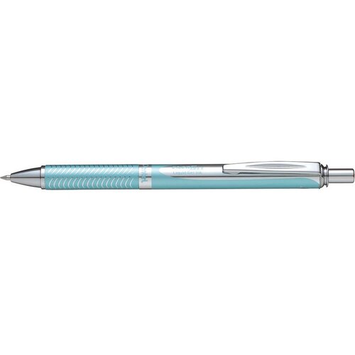 Pentel Gel olovka EnerGel BL407 0,7 mm, svijetloplavo metalno tijelo, crna tinta Slike