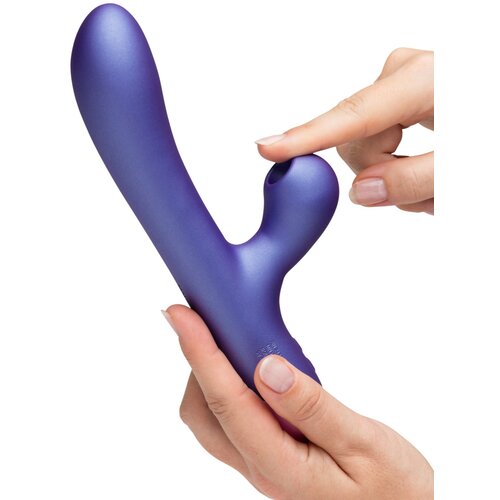 ROMP Pulse - G-točkovni vibrator s zračnimi valovi in stimulatorjem klitorisa (vijolična) Cene